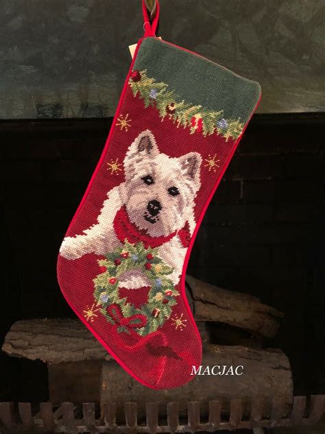 needlepoint dog stockings